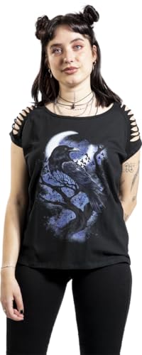 black-premium-by-emp-damen-t-shirt-schwarz-mit-ripped-rmeln image 7