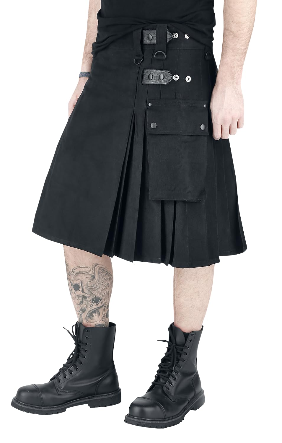 black-premium-by-emp-kilt-herren-l-schwarz-mit-tasche image 6