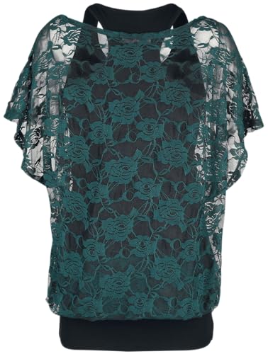 black-premium-top-schwarz-gr-ne-spitze-t-shirt-4xl image 8