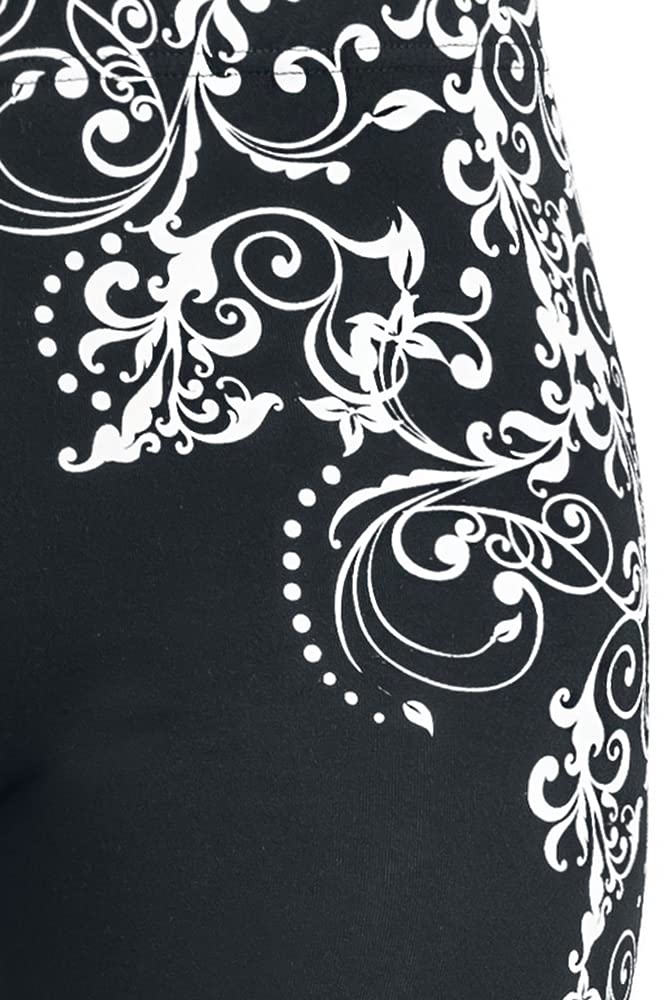 black-premium-leggings-hose-m-schwarz-mit-print image 4