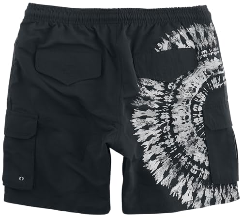 red-by-emp-bademode-herren-badeshorts-schwarz-batik-motiv image 8