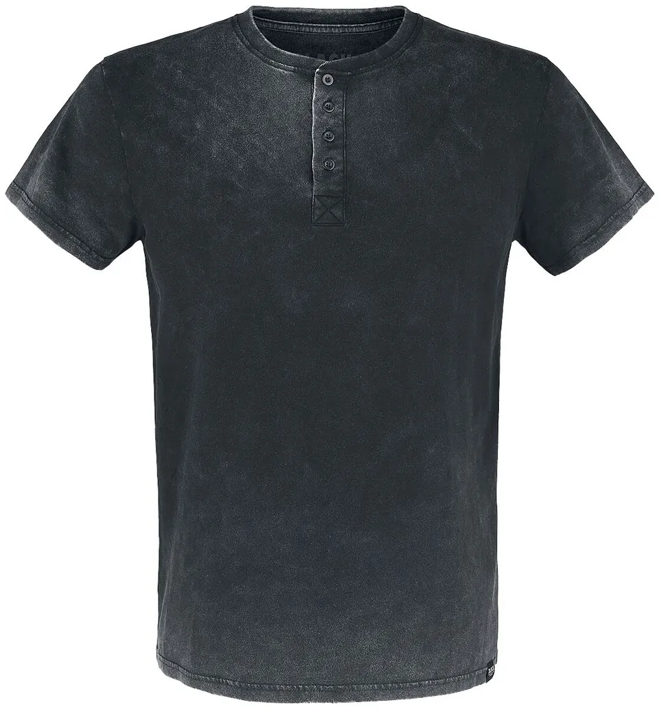 black-premium-by-emp-t-shirt-dunkelgrau-knopfleiste-herren image 1