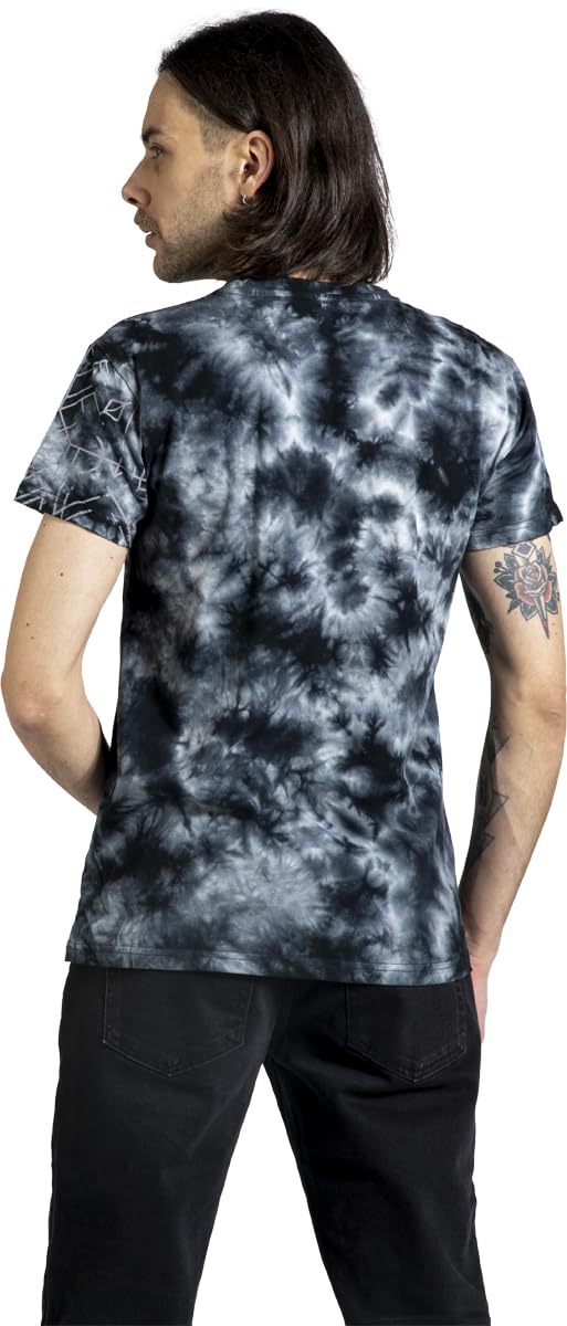 black-premium-by-emp-batik-t-shirt-print-herren-blau-schwarz image 5