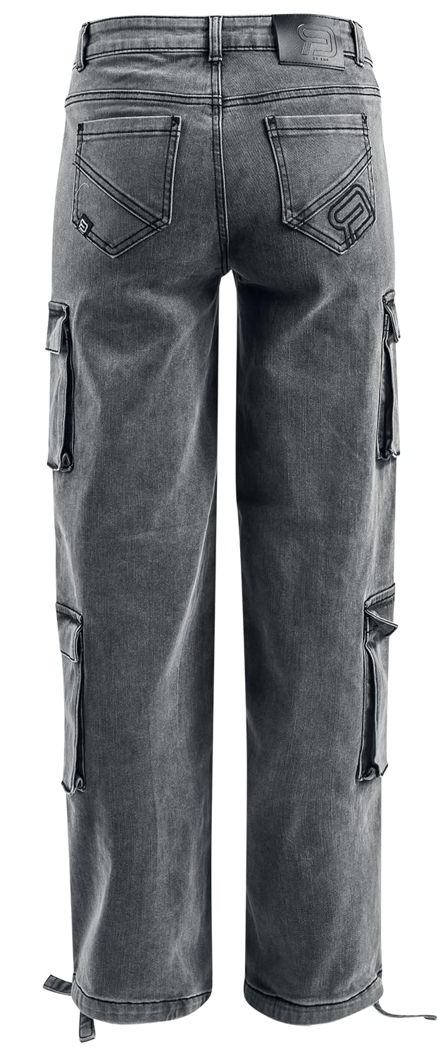 red-by-emp-cargohose-damen-grau-g-rtelschlaufen-taschen image 3