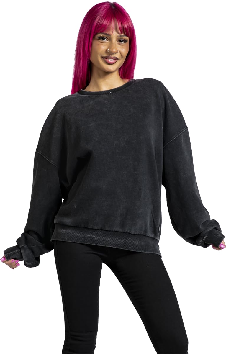 red-by-emp-rockwear-sweatshirt-damen-grau-gr-e-m image 2