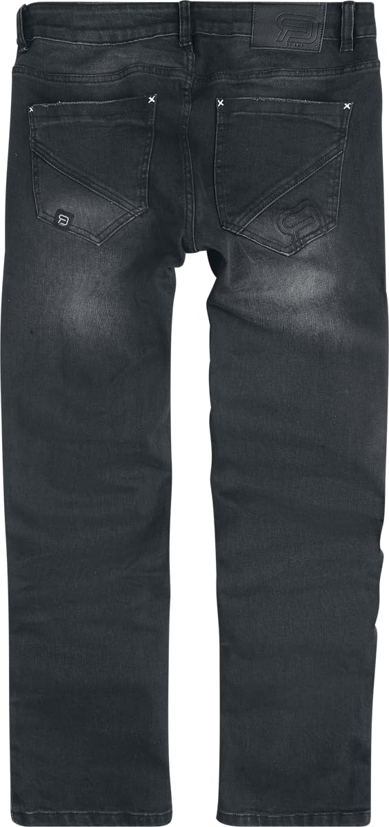 red-by-emp-hosen-jeans-schwarz-cut-outs-herren-32w-34l image 4