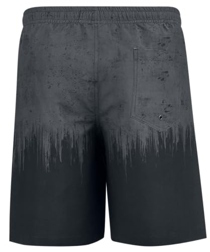 black-premium-by-emp-bademode-graue-badeshorts-skull-print-l image 8
