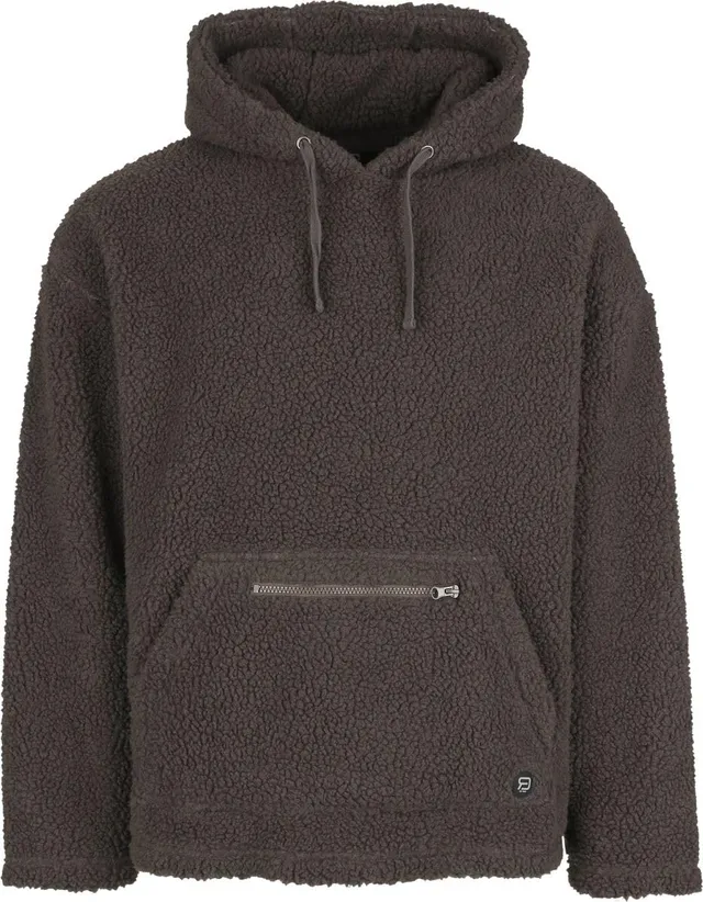 red-by-emp-teddy-fur-hoody-oliv-gr-e-l-hoodie image 1