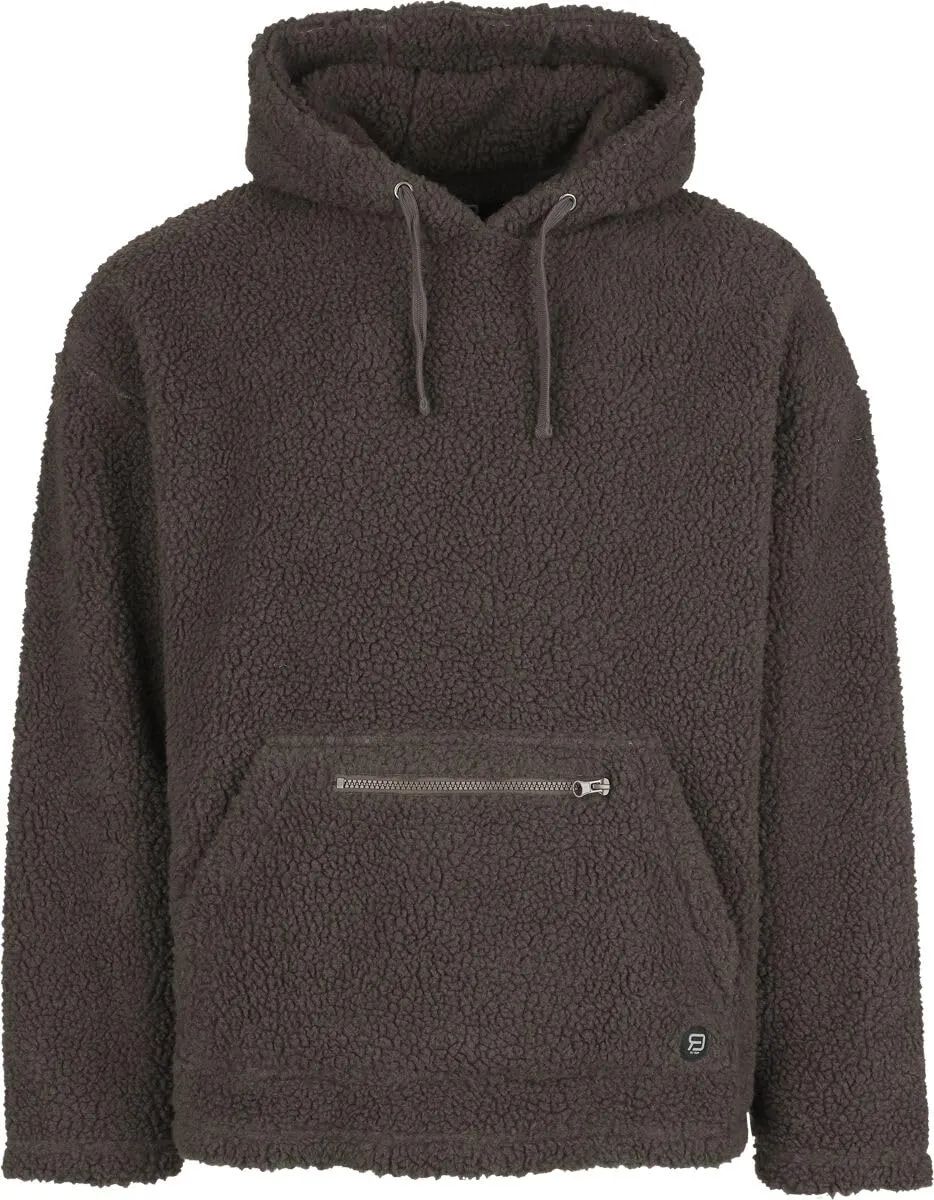 red-by-emp-teddy-fur-hoody-oliv-gr-e-l-hoodie image 1