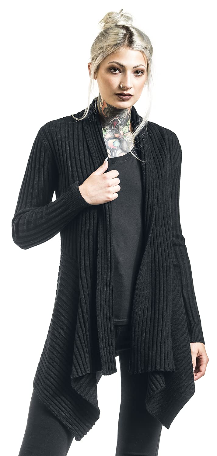 black-premium-by-emp-strick-cardigan-schwarz-m-schalkragen image 4