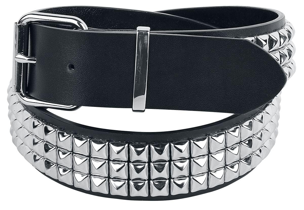 black-premium-nieteng-rtel-unisex-schwarz-105-dreireihig image 1