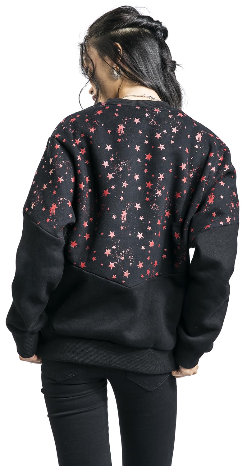 red-by-emp-sweatshirt-schwarz-sterne-damen-rockwear image 5