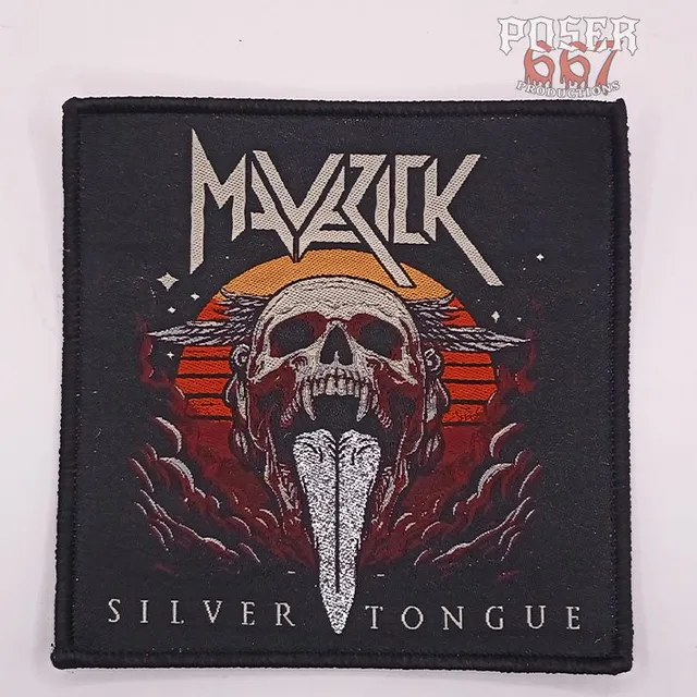 poser667-maverick-silver-tongue-patch-gewebt-9-5-cm image 1