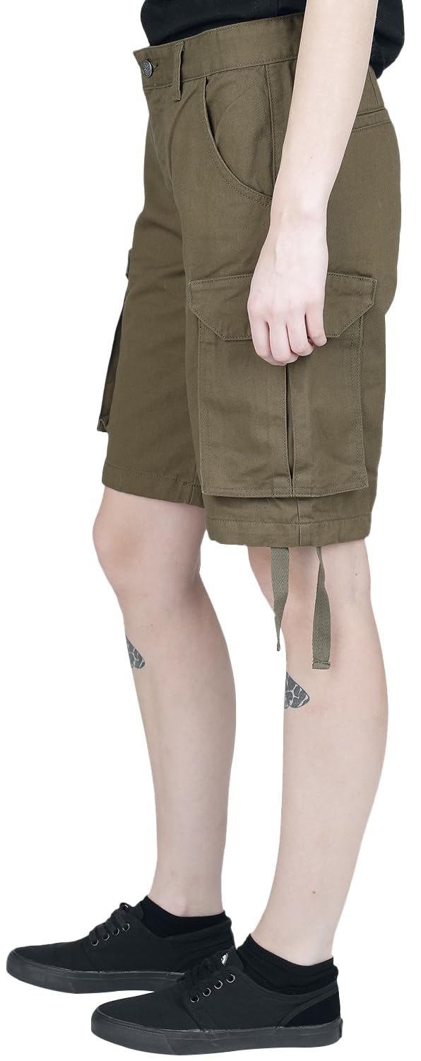 black-premium-by-emp-damen-shorts-olivgr-n-g-rtelschlaufen-gr-m image 6