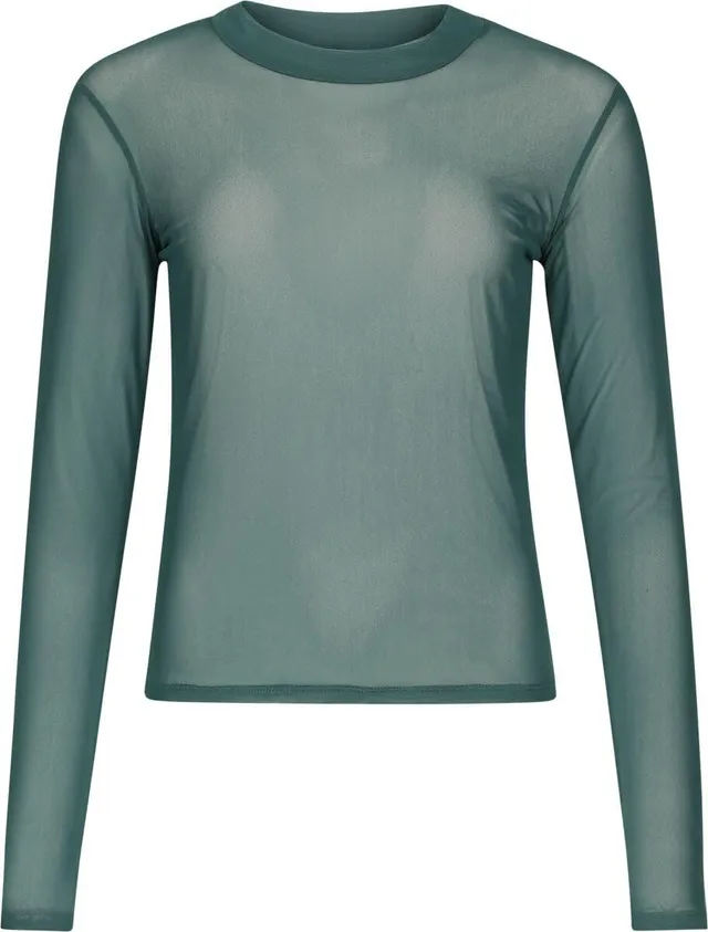 black-premium-by-emp-damen-mesh-langarmshirt-gr-n-gr-e-m image 1