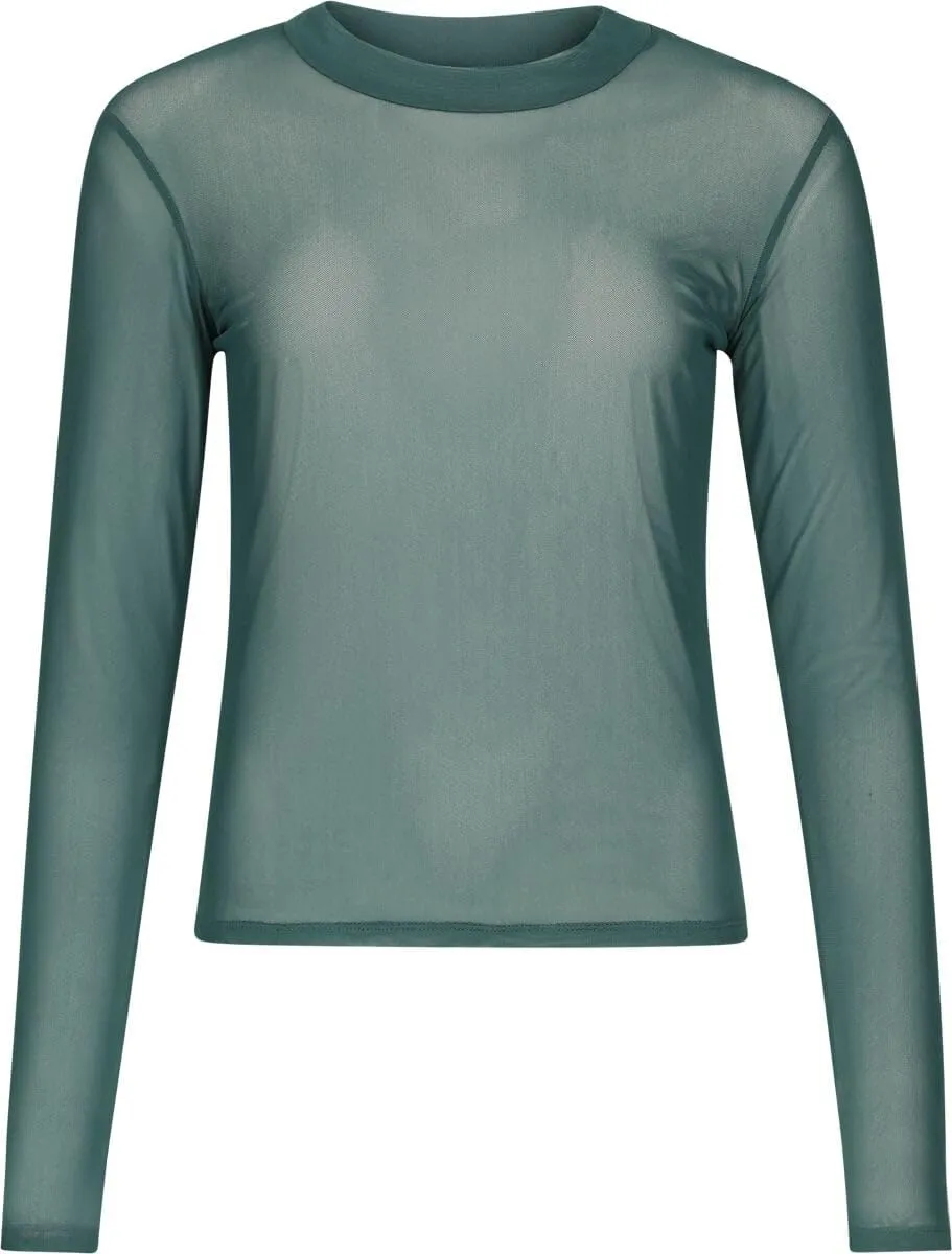 black-premium-by-emp-damen-mesh-langarmshirt-gr-n-gr-e-m image 1