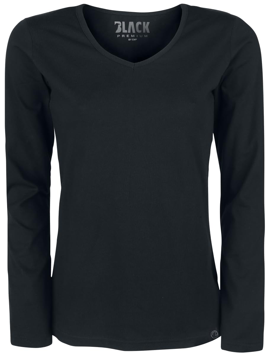 black-premium-by-emp-basic-langarmshirts-damen-schwarz-xl image 2