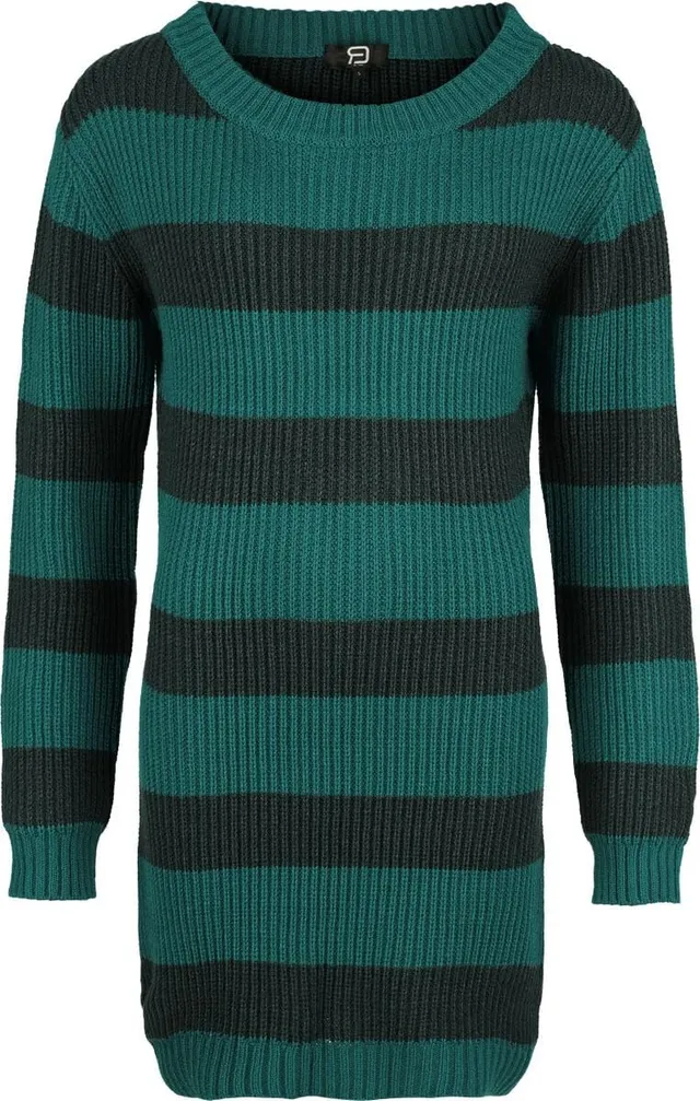 red-by-emp-strickpullover-damen-rundhals-t-rkis-gestreift-gr-l image 1