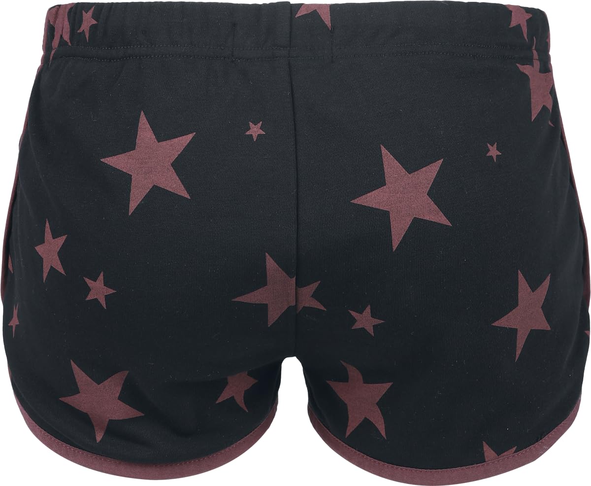 red-by-emp-schwarze-shorts-sternen-print-damen image 3