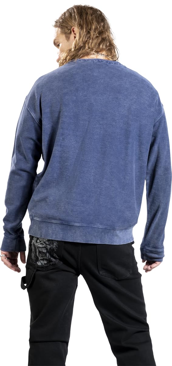 red-by-emp-sweatshirt-offene-naht-kragen-blau-herren image 5