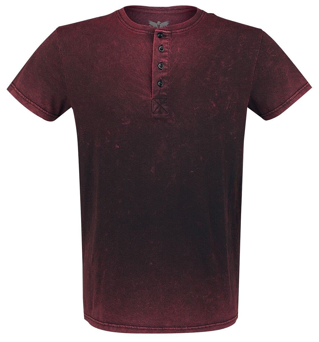black-premium-by-emp-basic-t-shirt-mit-knopfleiste-herren-rot image 1
