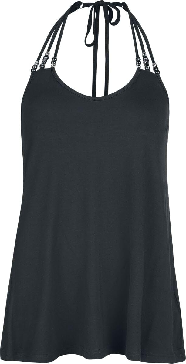 black-premium-essential-neckholder-top-perlen-schwarz-m image 1