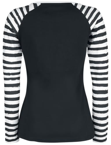 red-by-emp-longsleeves-langarmshirt-damen-schwarz-streifen-rmel-m image 8