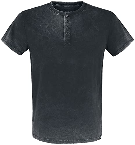 black-premium-by-emp-t-shirt-dunkelgrau-knopfleiste-herren image 6