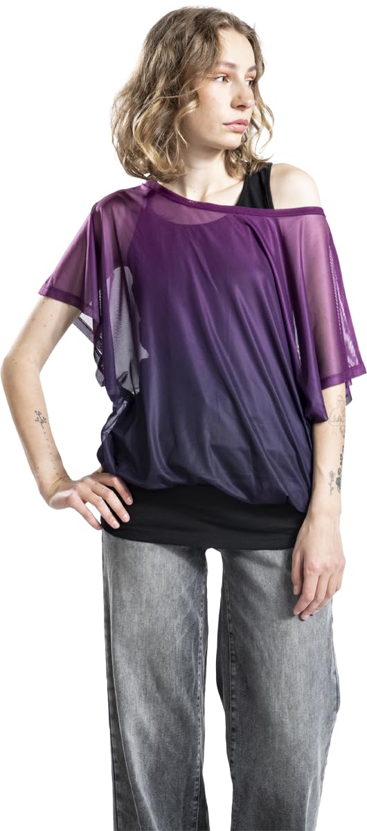 red-by-emp-lila-schwarzes-2-in-1-t-shirt-damen image 2