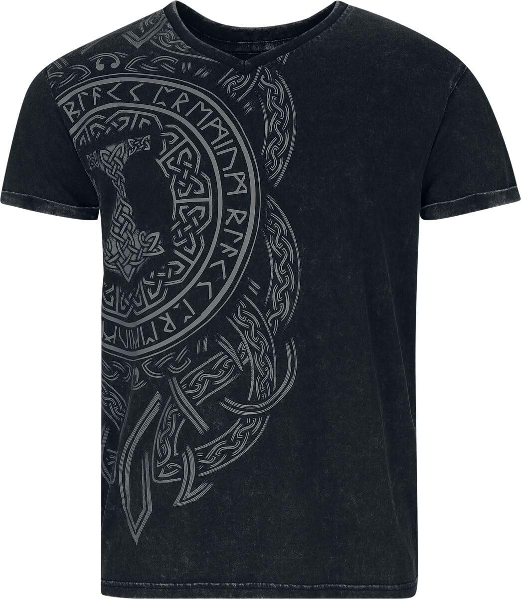 black-premium-by-emp-t-shirt-runen-schwarz-gr-e-l-backprint image 1