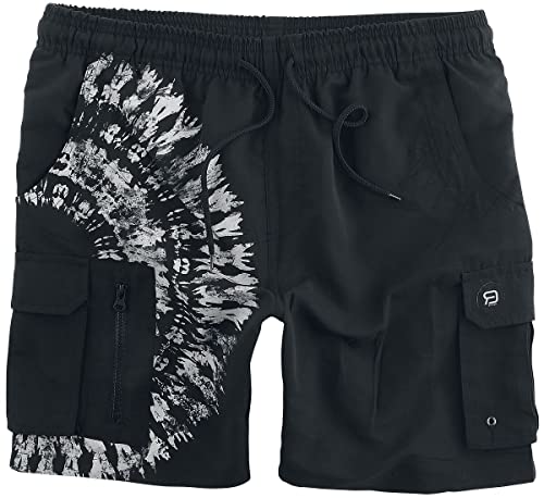 red-by-emp-bademode-herren-badeshorts-schwarz-batik-motiv image 6