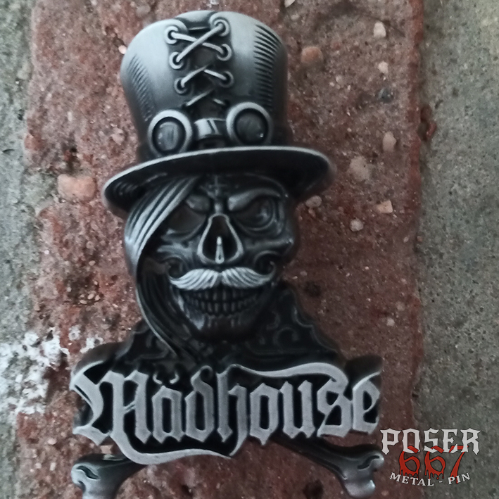 m-dhouse-skull-3d-pin-anstecker-antik-silber-5-cm image 1