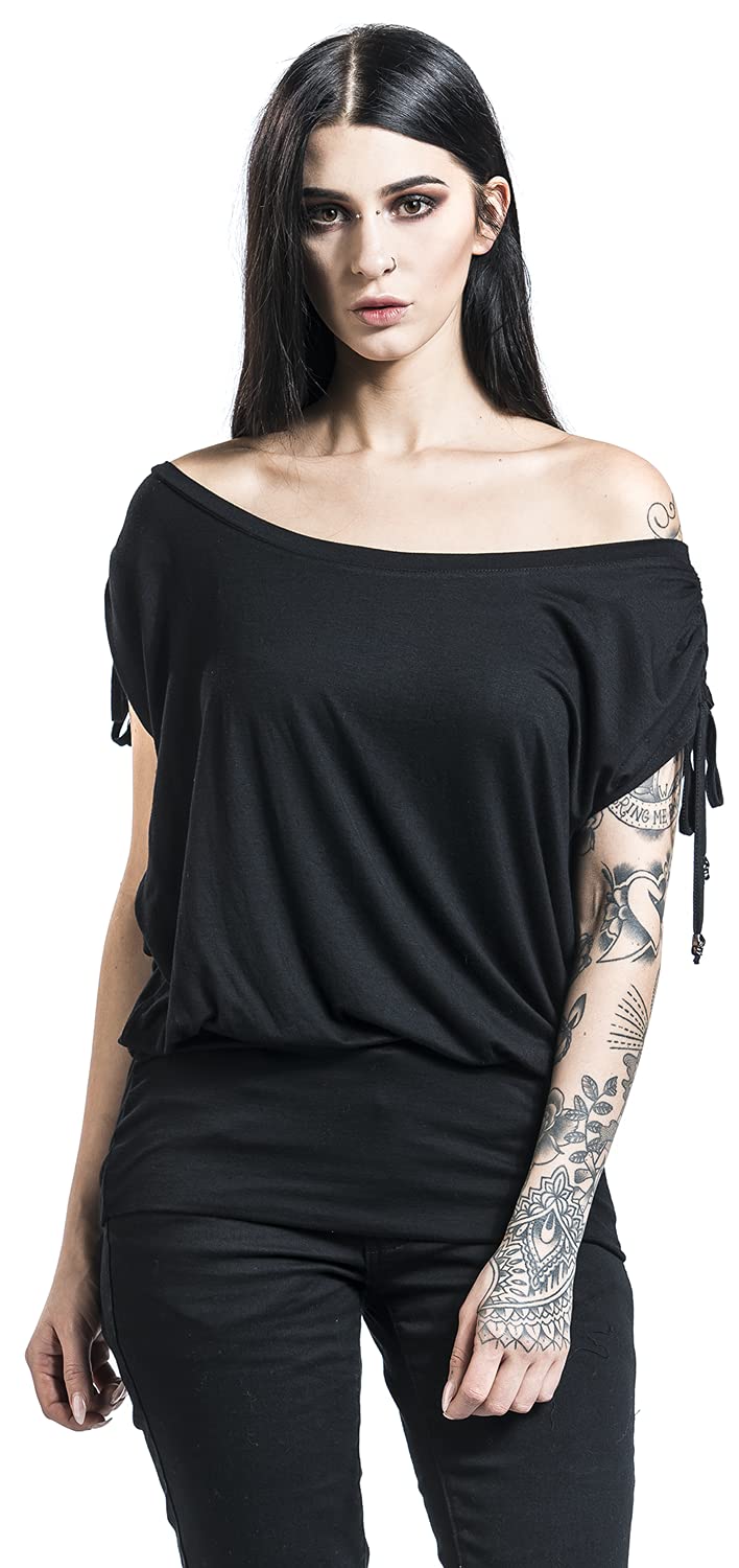 black-premium-t-shirts-t-shirt-schwarz-s-geschn-rte-rmel image 5