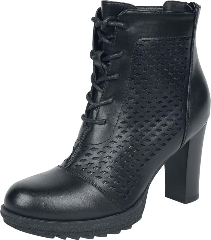 black-premium-by-emp-damen-high-heels-schwarz-rauten-gr-39 image 1