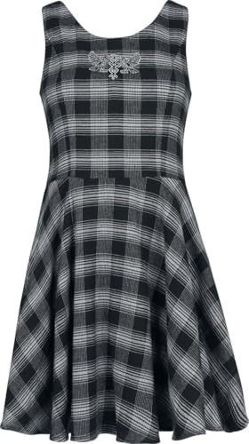 black-premium-karo-kleid-kurz-schwarz-gr-s-damen image 6
