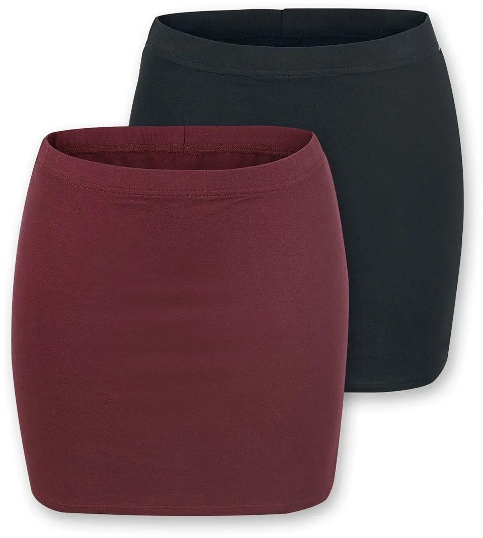 red-by-emp-rock-damen-xxl-kurz-schwarz-rot-doppelpack image 1