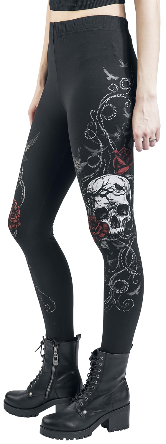black-premium-by-emp-damen-leggings-schwarz-weiches-material image 5