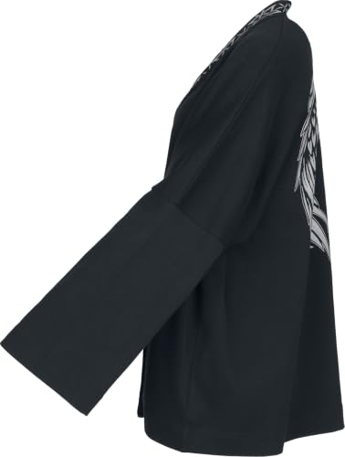 black-premium-by-emp-damen-cardigan-schwarz-fl-gel-print image 8