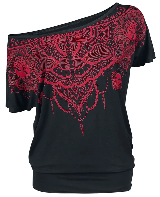 black-premium-by-emp-schwarzes-t-shirt-schmetterling-xl image 1