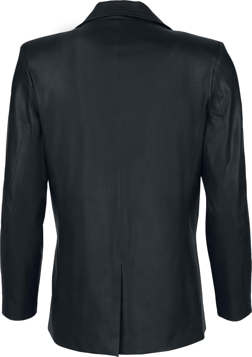 black-premium-by-emp-essential-blazer-damen-schwarz-kunstleder-m image 2