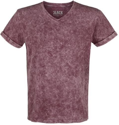 black-premium-by-emp-t-shirt-rot-herren-xxl-mit-waschung image 6