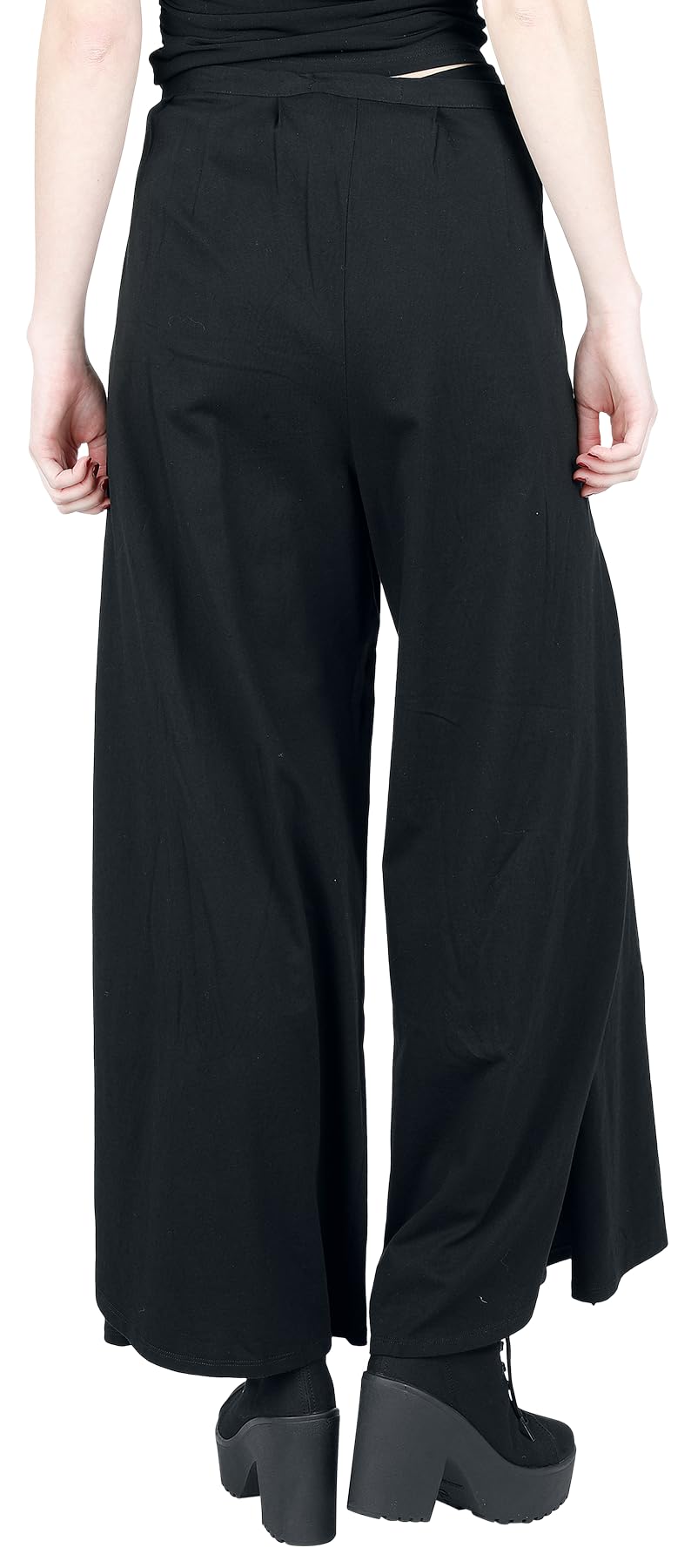 black-premium-damen-stoffhose-schwarz-schn-rbund image 6