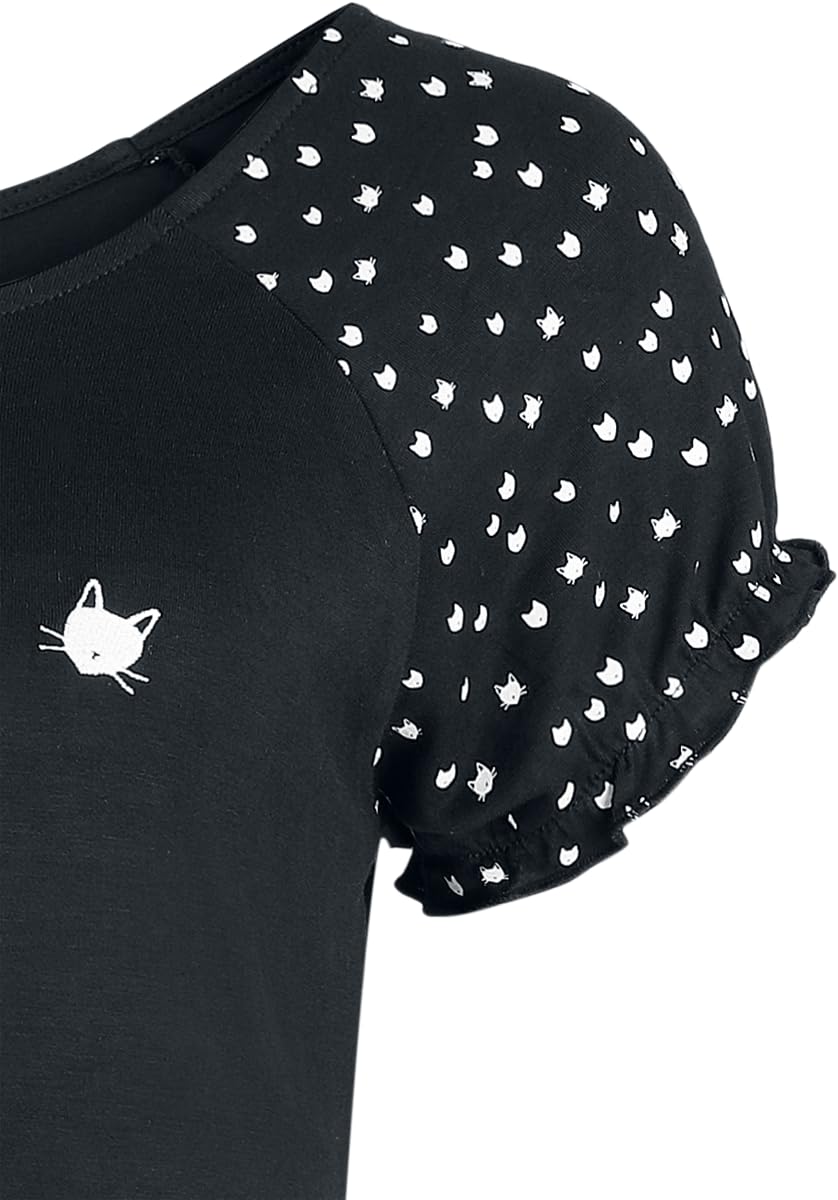 red-by-emp-damen-t-shirt-schwarz-katzen-allover-raglan image 4
