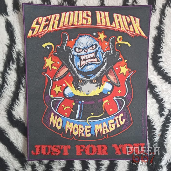 poser667-serious-black-no-more-magic-backpatch-36-cm image 1