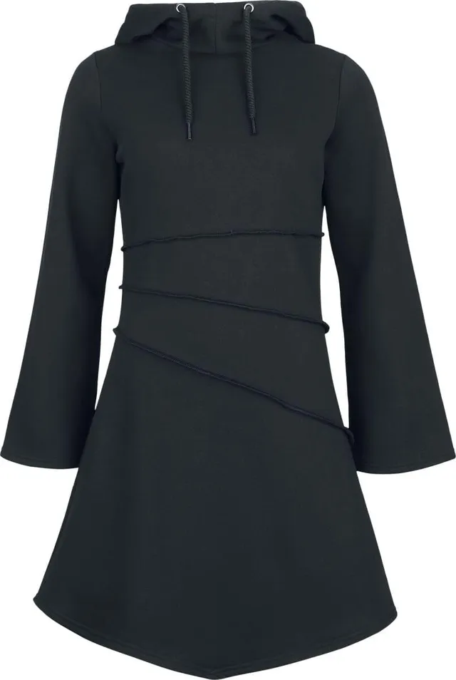 black-premium-by-emp-kurzes-kleid-mit-kapuze-schwarz-gr-m image 1
