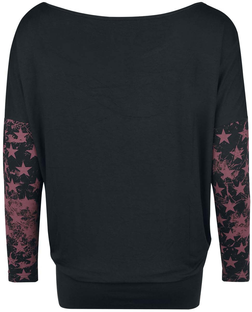 red-by-emp-schwarzes-langarmshirt-mit-u-boot-ausschnitt image 3