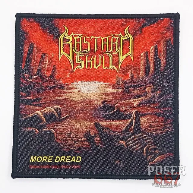 poser667-bastard-skull-more-dread-patch-schwarzer-rand-9-5-cm image 1