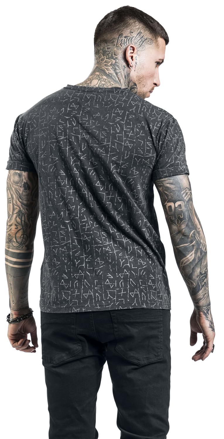 black-premium-by-emp-t-shirts-graues-rabenprint-t-shirt image 6