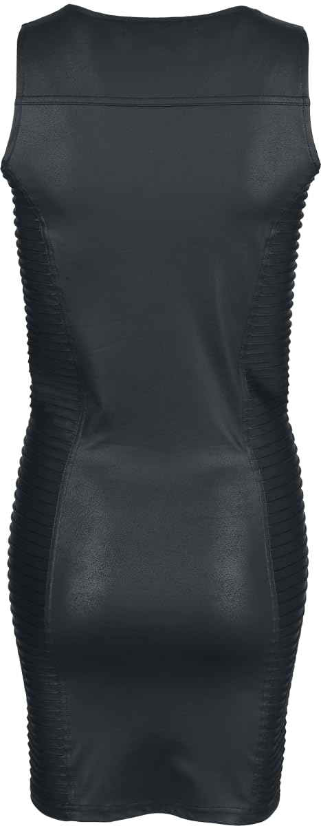 black-premium-essential-faux-leather-kleid-schwarz-gr-m image 3