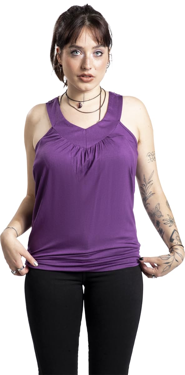 red-by-emp-laced-racerback-damen-top-violett image 2
